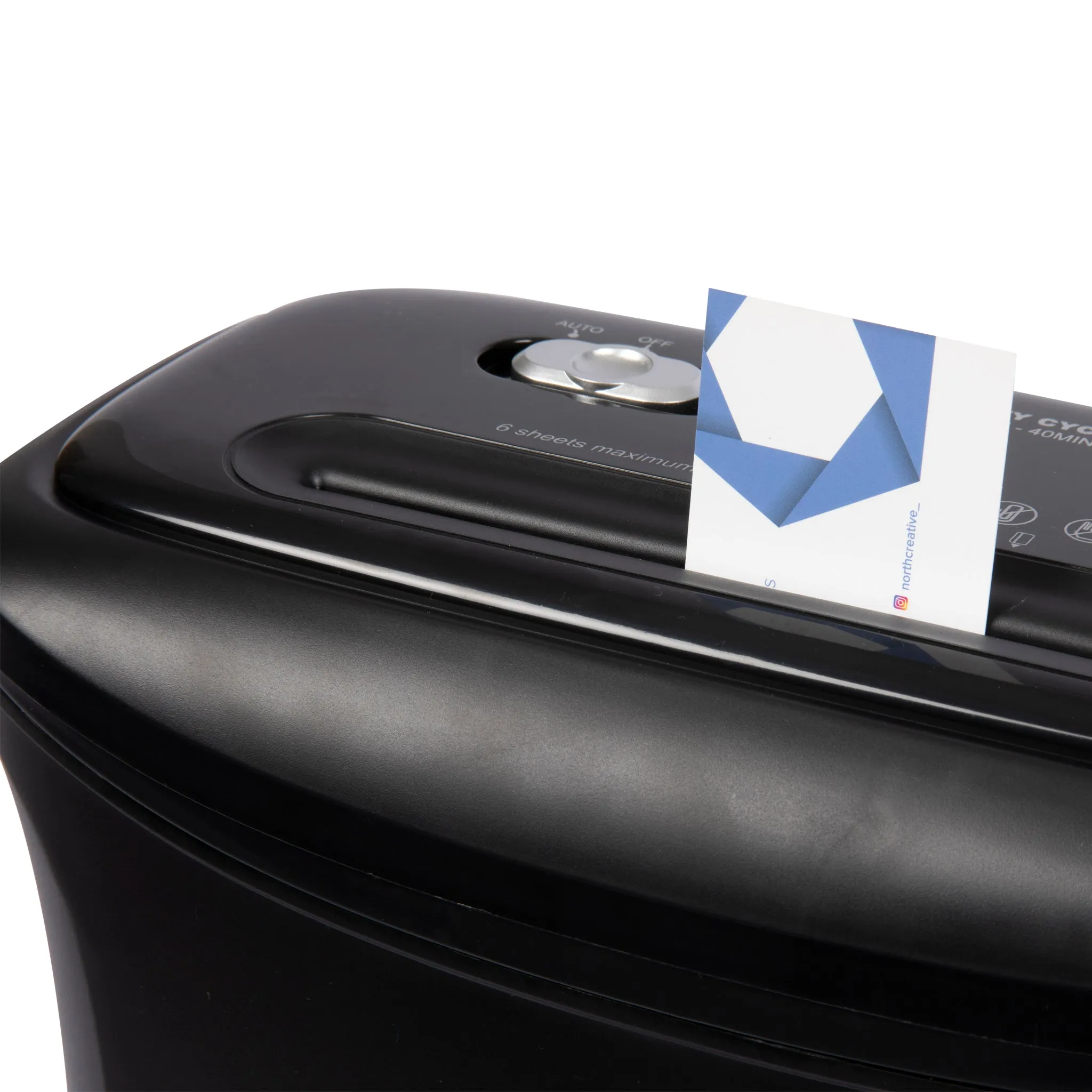 12 Litre, 6 Sheet A4 Cross Cut Shredder   Credit Card Shred