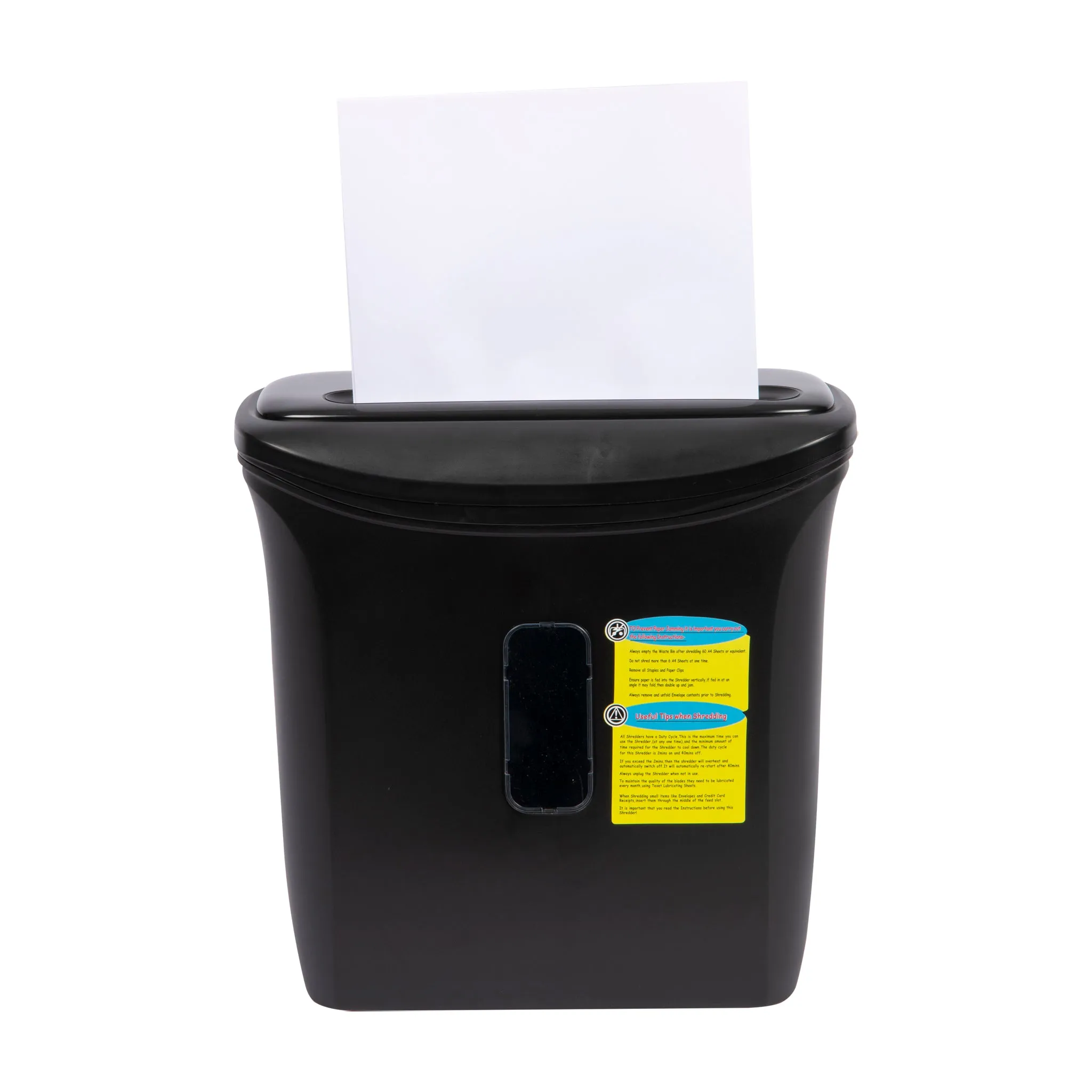 12 Litre, 6 Sheet A4 Cross Cut Shredder   Credit Card Shred