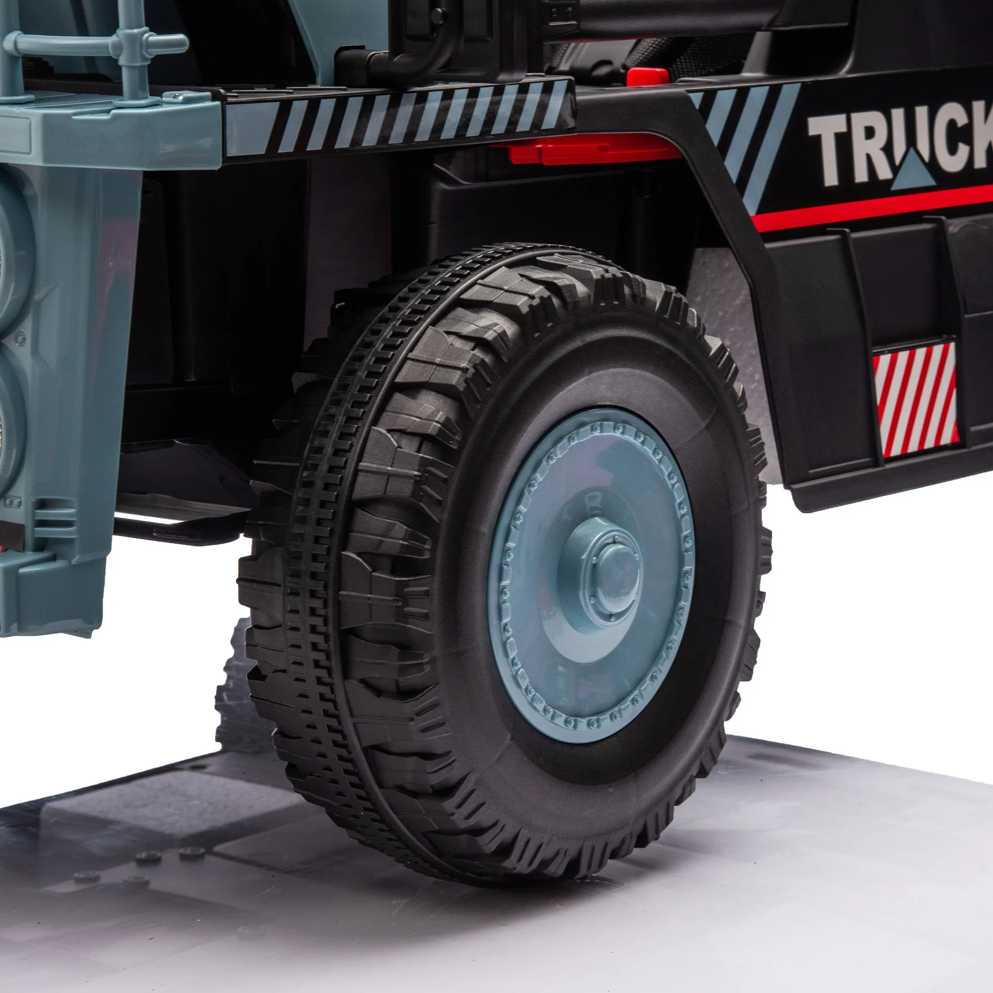 12V Blue Ride-On Dump Truck with Parent Control & Electric Dump Bed