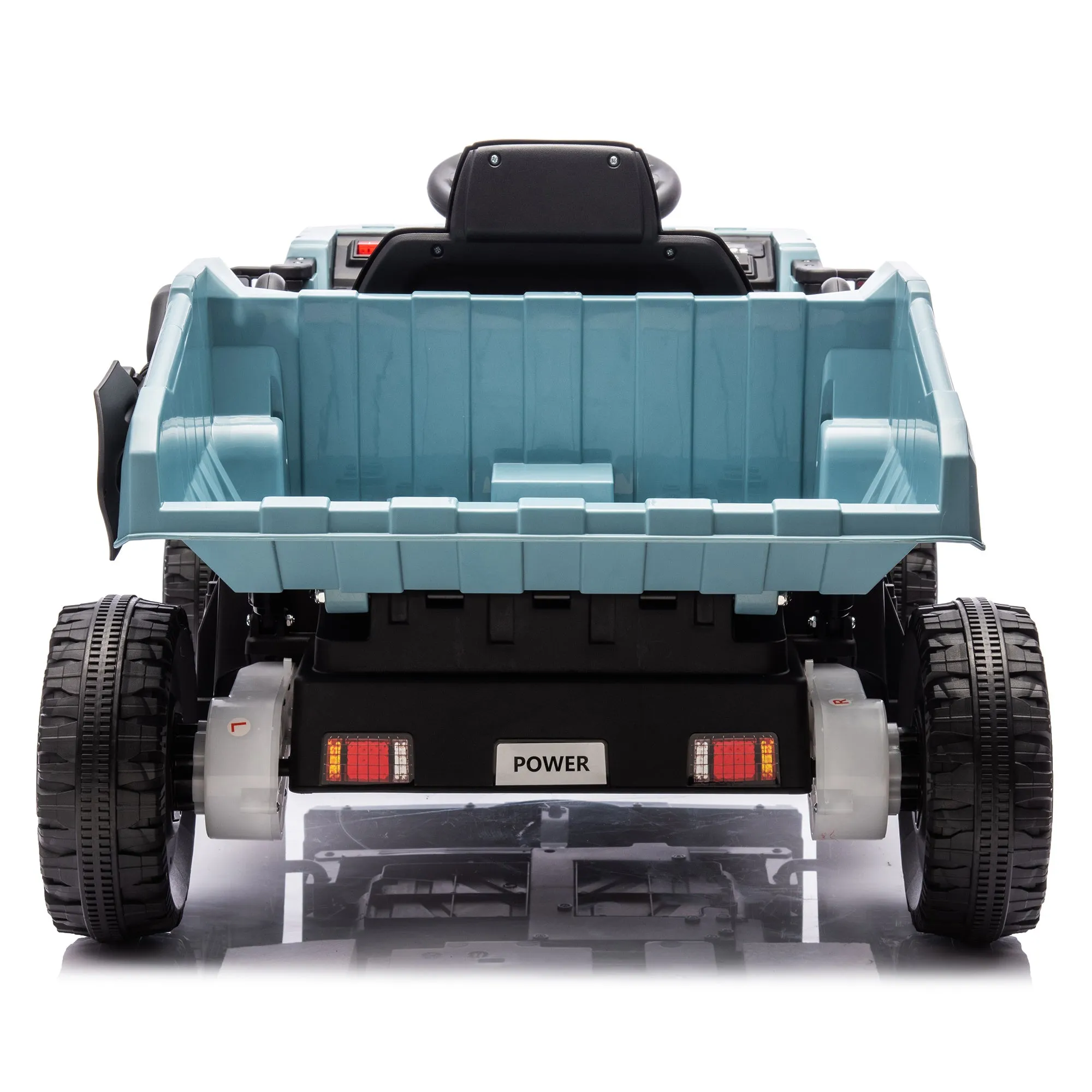 12V Blue Ride-On Dump Truck with Parent Control & Electric Dump Bed