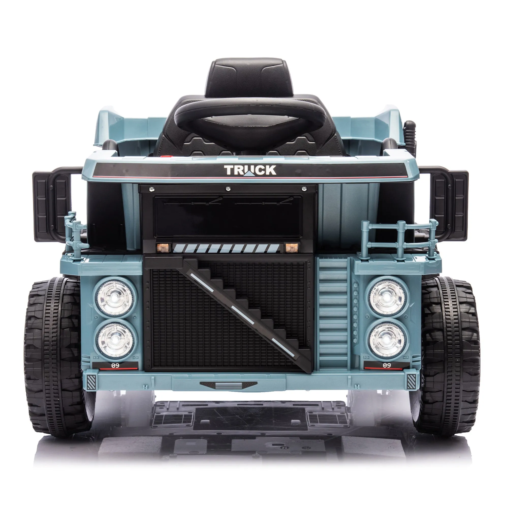 12V Blue Ride-On Dump Truck with Parent Control & Electric Dump Bed
