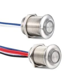 12V Three Way Dimmer Switch Kit, 12V Light Dimmer For RV Van Boat Interior Lighting, Hole 19mm Stainless for Dimmable LED Light