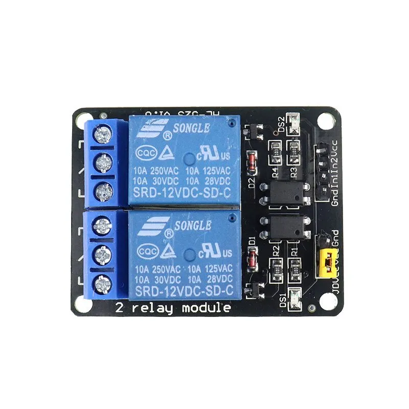2 Channel 12V 10A Relay Module with Optocoupler