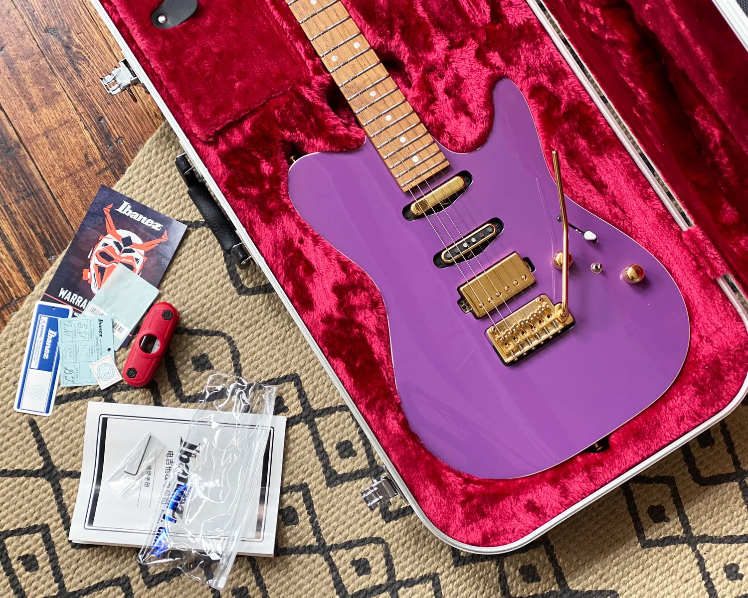 2021 Ibanez LB1 Lari Basilio Signature Prestige - Violet w/ OHSC & Paperwork