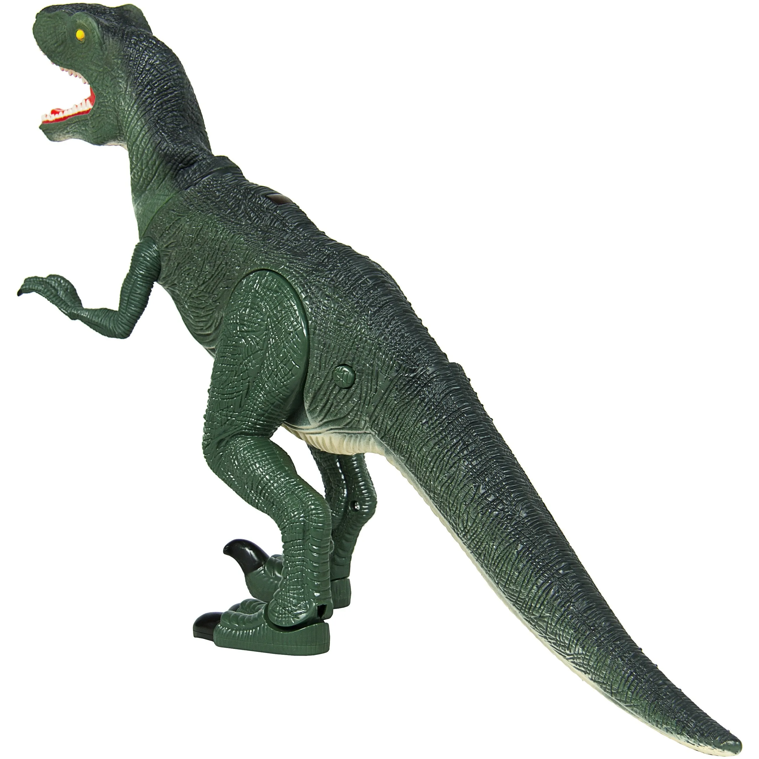 21in Kids Walking Remote Control Velociraptor Dinosaur Toy w/ Lights, Sound
