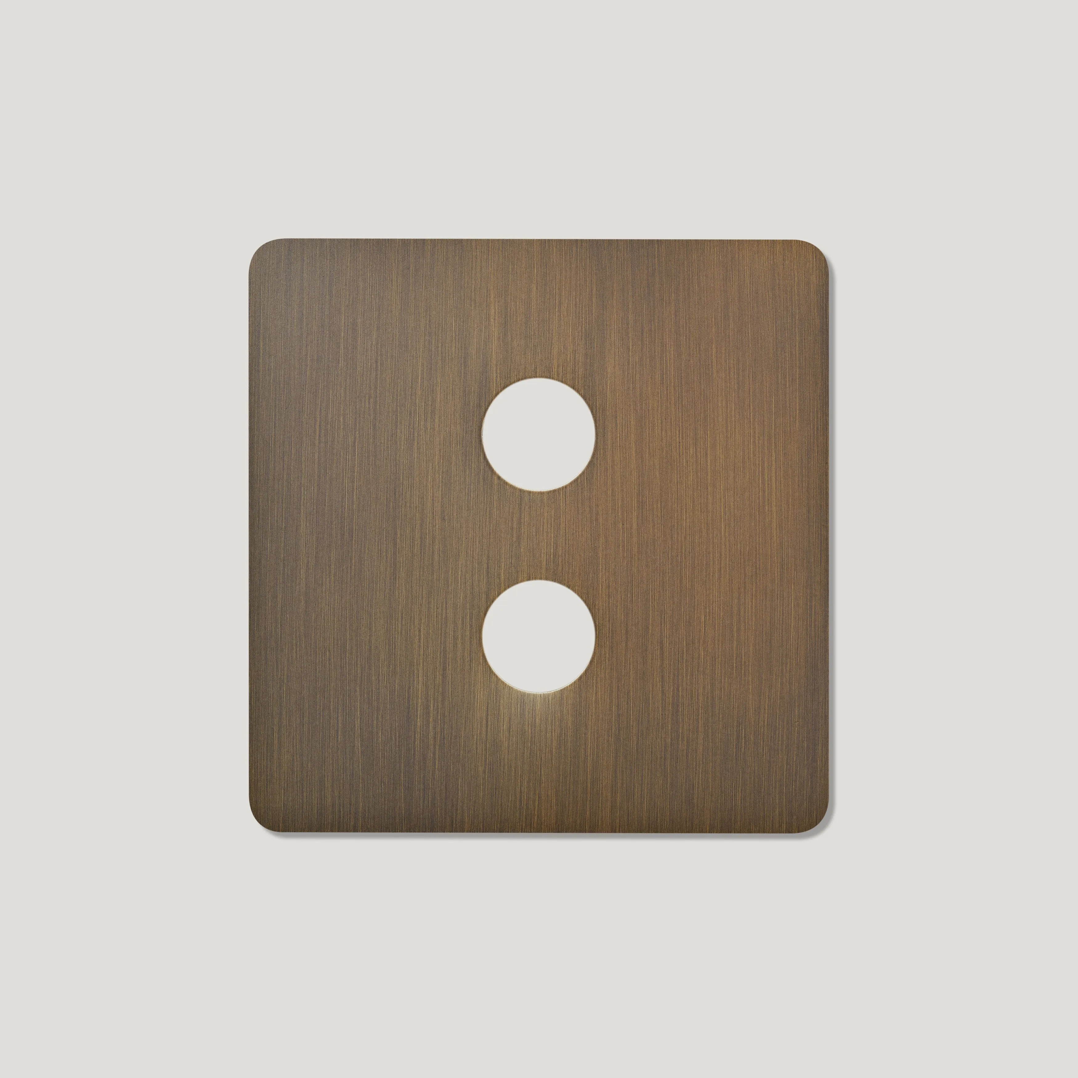 2G Dimmer Plate - Antique Brass