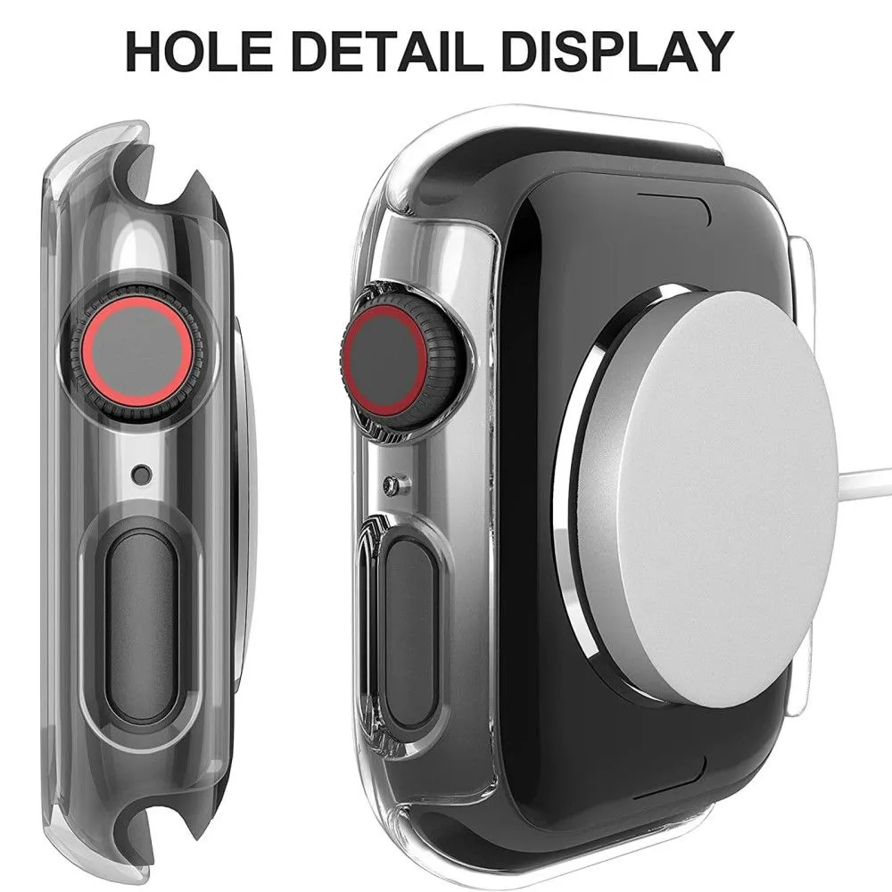 2Pcs Apple Watch (41mm) cover with tempered glass - Transparent