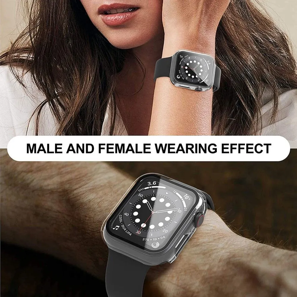 2Pcs Apple Watch (41mm) cover with tempered glass - Transparent
