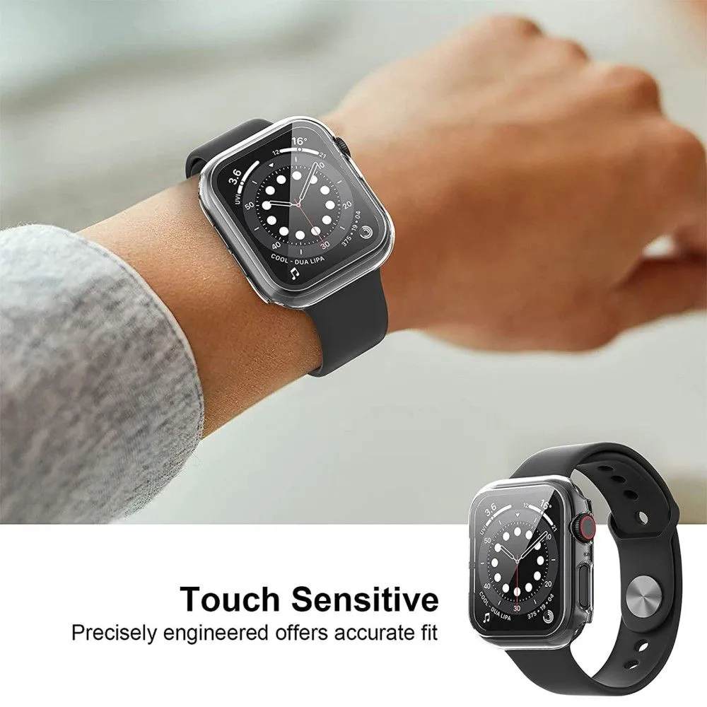 2Pcs Apple Watch (41mm) cover with tempered glass - Transparent