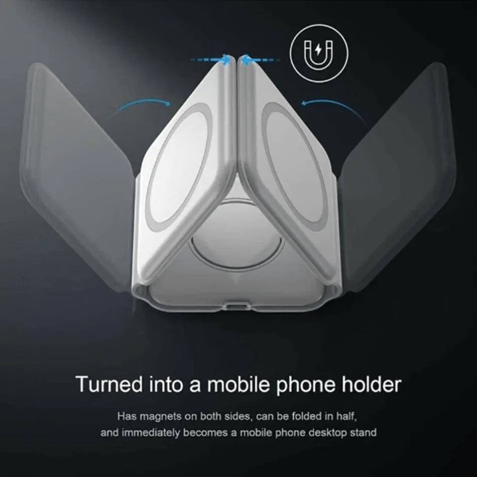 3 in 1 Foldable Magnetic Charging Station Fast Wireless Charging Pad