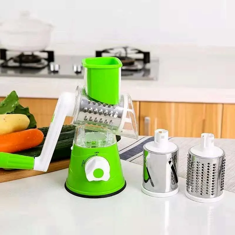 3 in 1 Manual TableTop Vegetable Drum Cutter Slicer