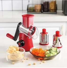 3 in 1 Manual TableTop Vegetable Drum Cutter Slicer