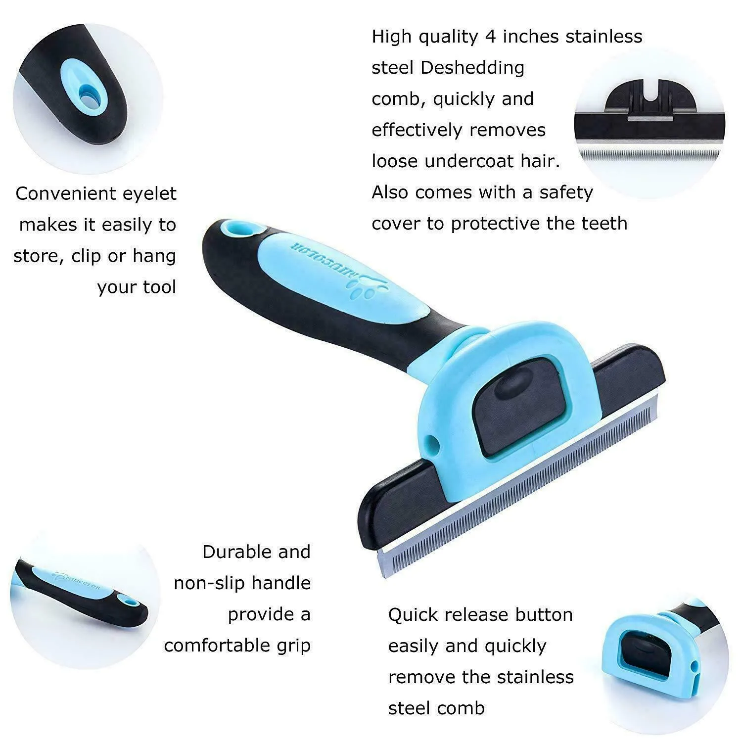 3 Pack Pet Shedder THE NEW EASY TO USE DE SHEDDING AND LIGHT GROOMING TOOLS