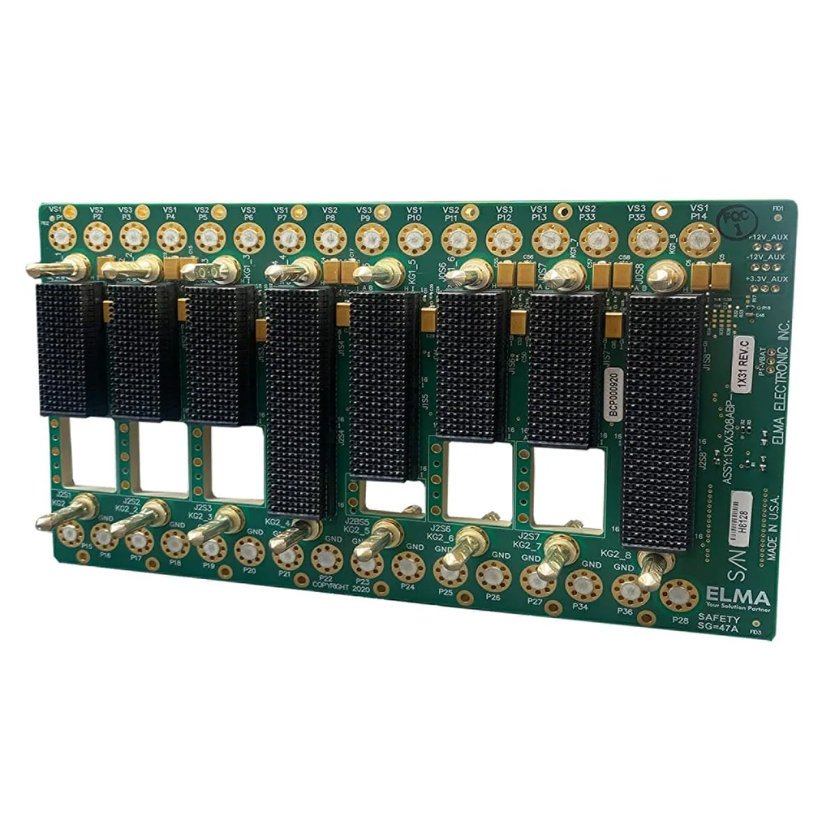 3U 8-slot 25Gb backplane aligned to SOSA, supports VITA 66/67 modules