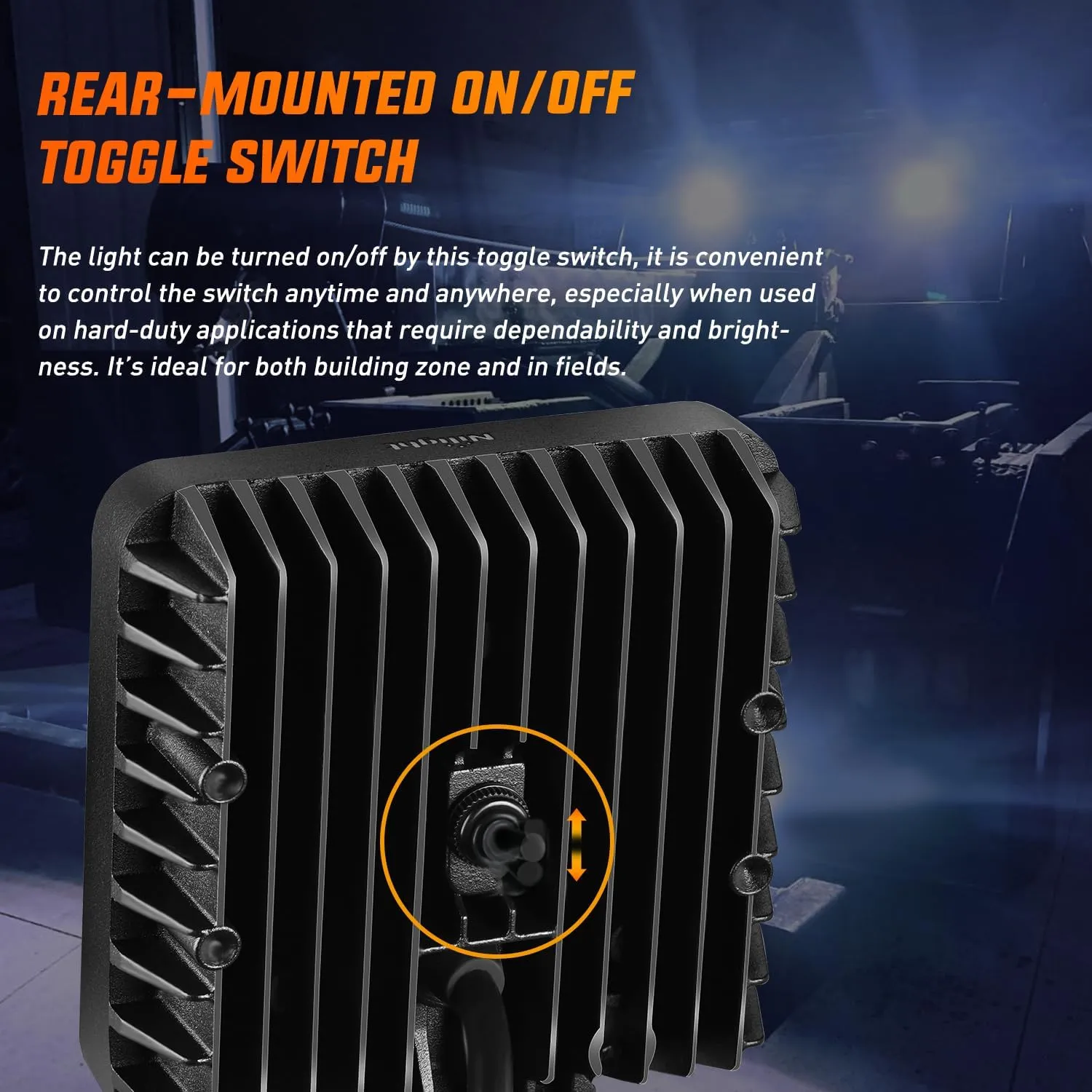 4.3 Inch 60W Square Flood Toggle Switch LED Work Lights (Pair)