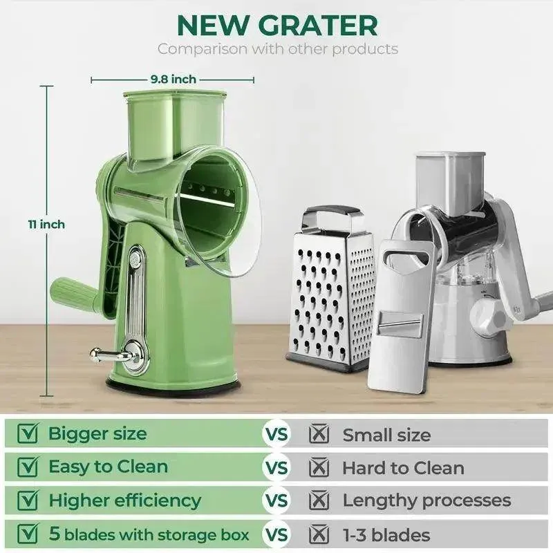 5 in 1 Rotary Gourmet Cheese Grater