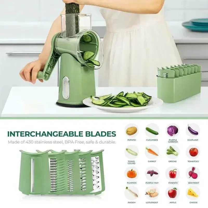 5 in 1 Rotary Gourmet Cheese Grater