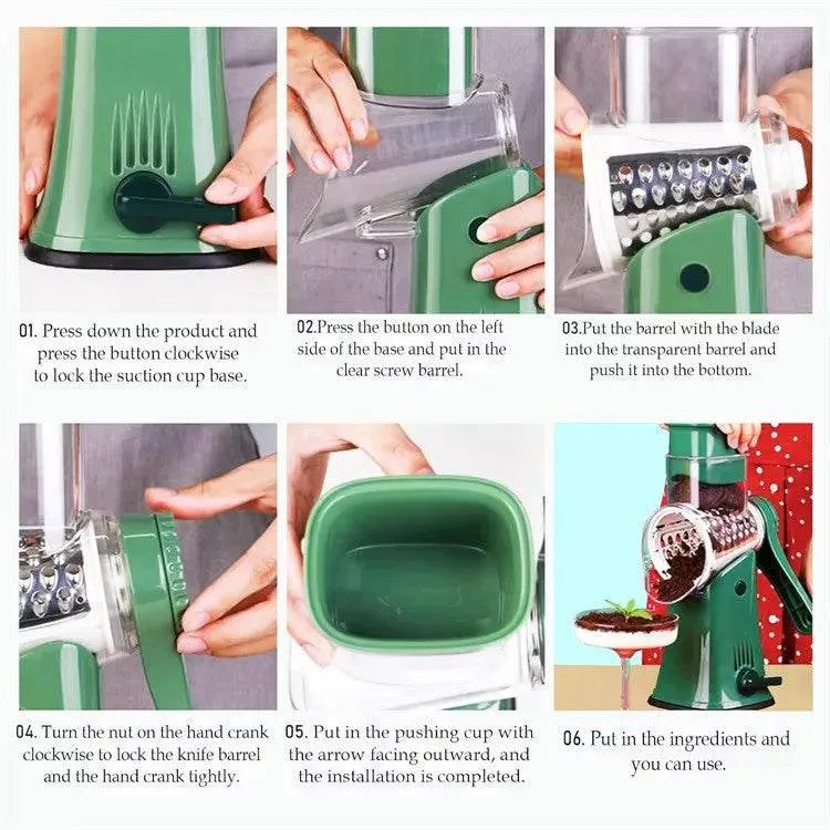 5 in 1 Rotary Gourmet Cheese Grater