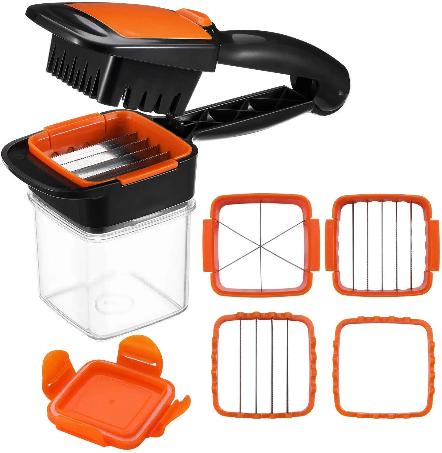 7036 B Grade Vegetable Dicer Multi Chopper Set 5 in 1 Cutting Blades