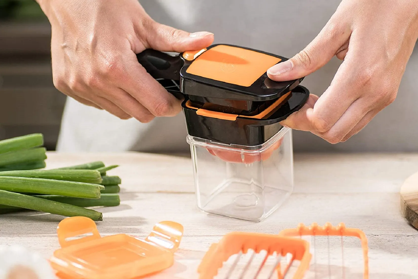 7036 B Grade Vegetable Dicer Multi Chopper Set 5 in 1 Cutting Blades