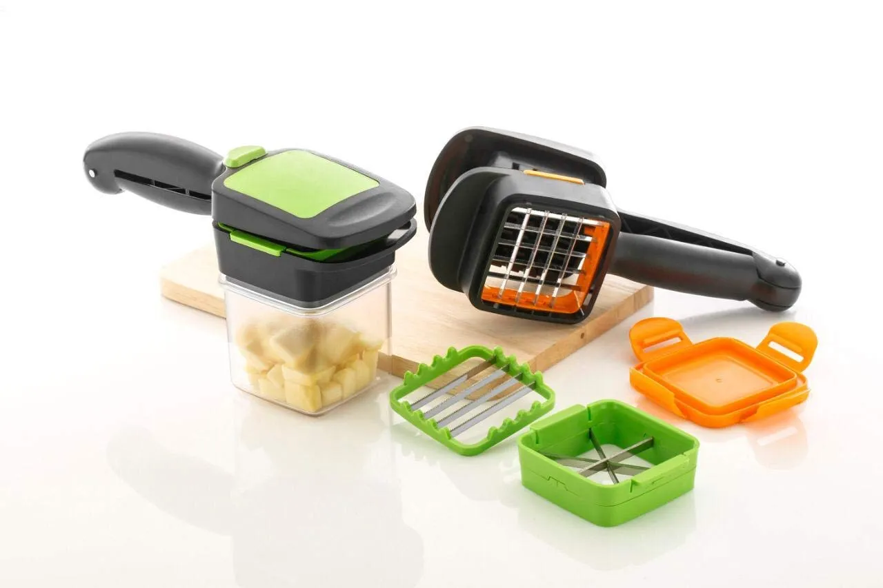 7036 B Grade Vegetable Dicer Multi Chopper Set 5 in 1 Cutting Blades