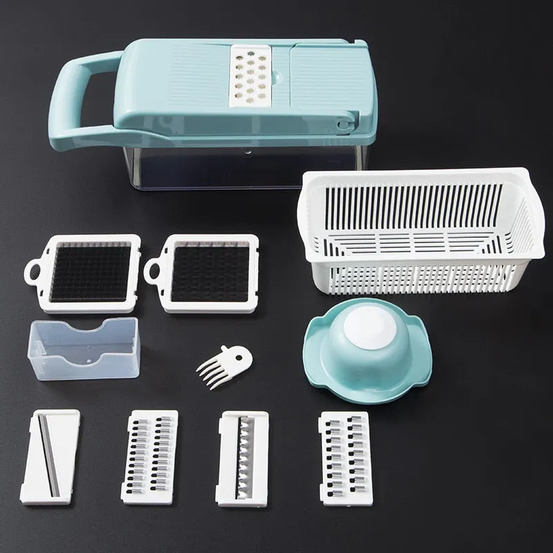 9 In 1 Multi -Function Stainless Steel Vegetable Cutter Kitchen Aid