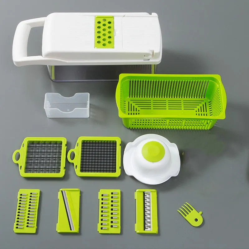 9 In 1 Multi -Function Stainless Steel Vegetable Cutter Kitchen Aid