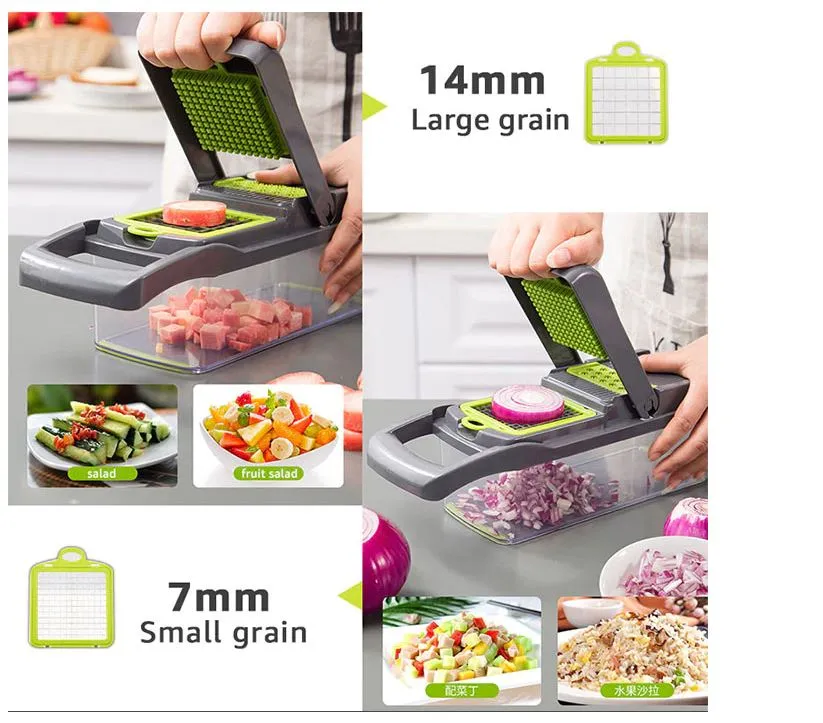9 In 1 Multi -Function Stainless Steel Vegetable Cutter Kitchen Aid