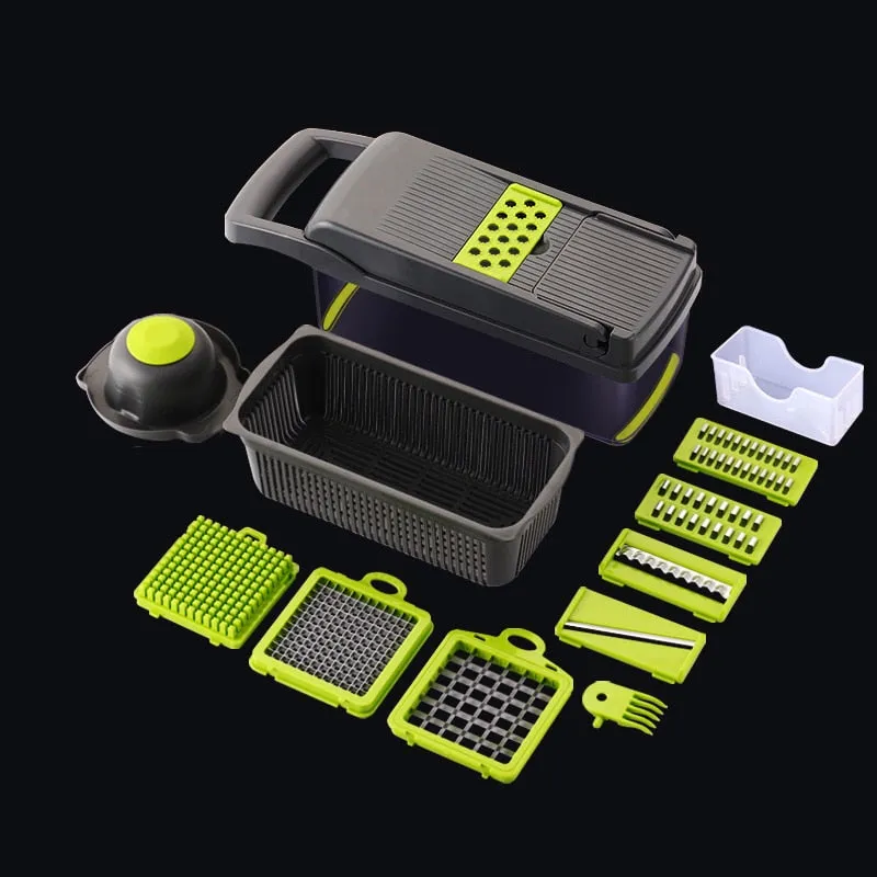 9 In 1 Multi -Function Stainless Steel Vegetable Cutter Kitchen Aid