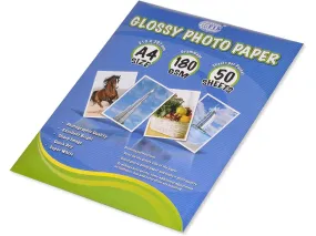 A4 Glossy Photo Paper, 180 GSM, 50 Sheets/pack