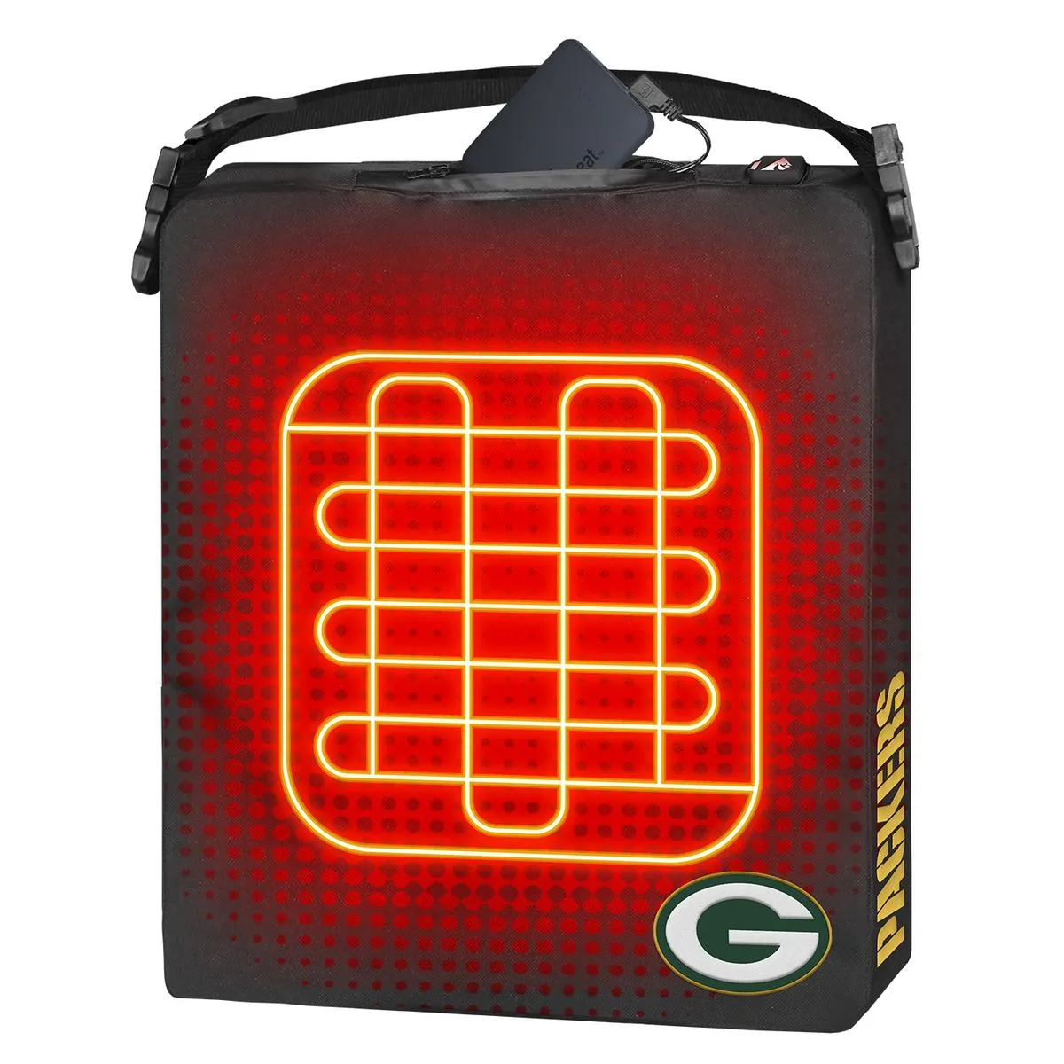 ActionHeat Green Bay Packers 5V Battery Heated Seat Cushion