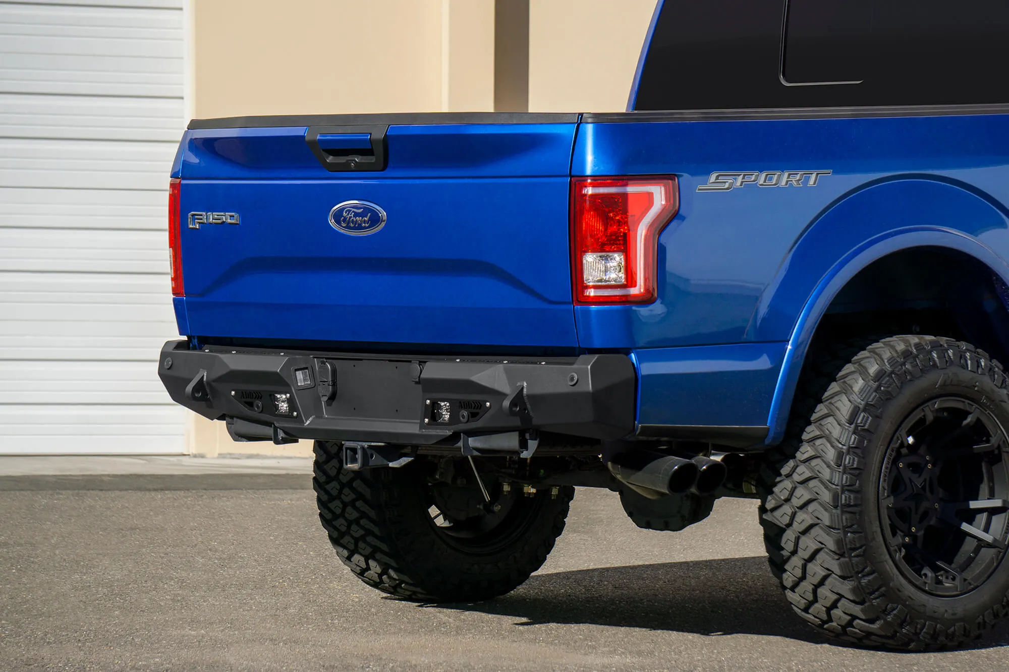 Addictive Desert Designs R181231280103 Stealth Fighter Rear Bumper; Hammer Black; Panel Color Satin Black;