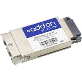 Addon Cisco Cwdm-Gbic-1430 Compatible Taa Compliant 1000Base-Cwdm Gbic Transceiver (Smf, 1430Nm, 80Km, Sc)
