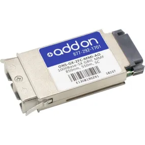 Addon Cisco Ons Ons-Gx-2Fc-Mmi Compatible Taa Compliant 1000Base-Sx Gbic Transceiver (Mmf, 850Nm, 550M, Sc)