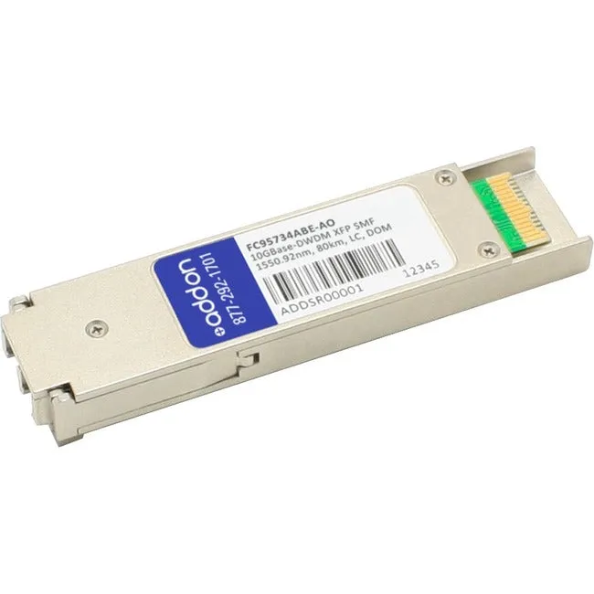 AddOn Fujitsu FC95734ABE Compatible TAA Compliant 10GBase-DWDM 100GHz XFP Transceiver (SMF, 1550.92nm, 80km, LC, DOM) FC95734ABE-AO