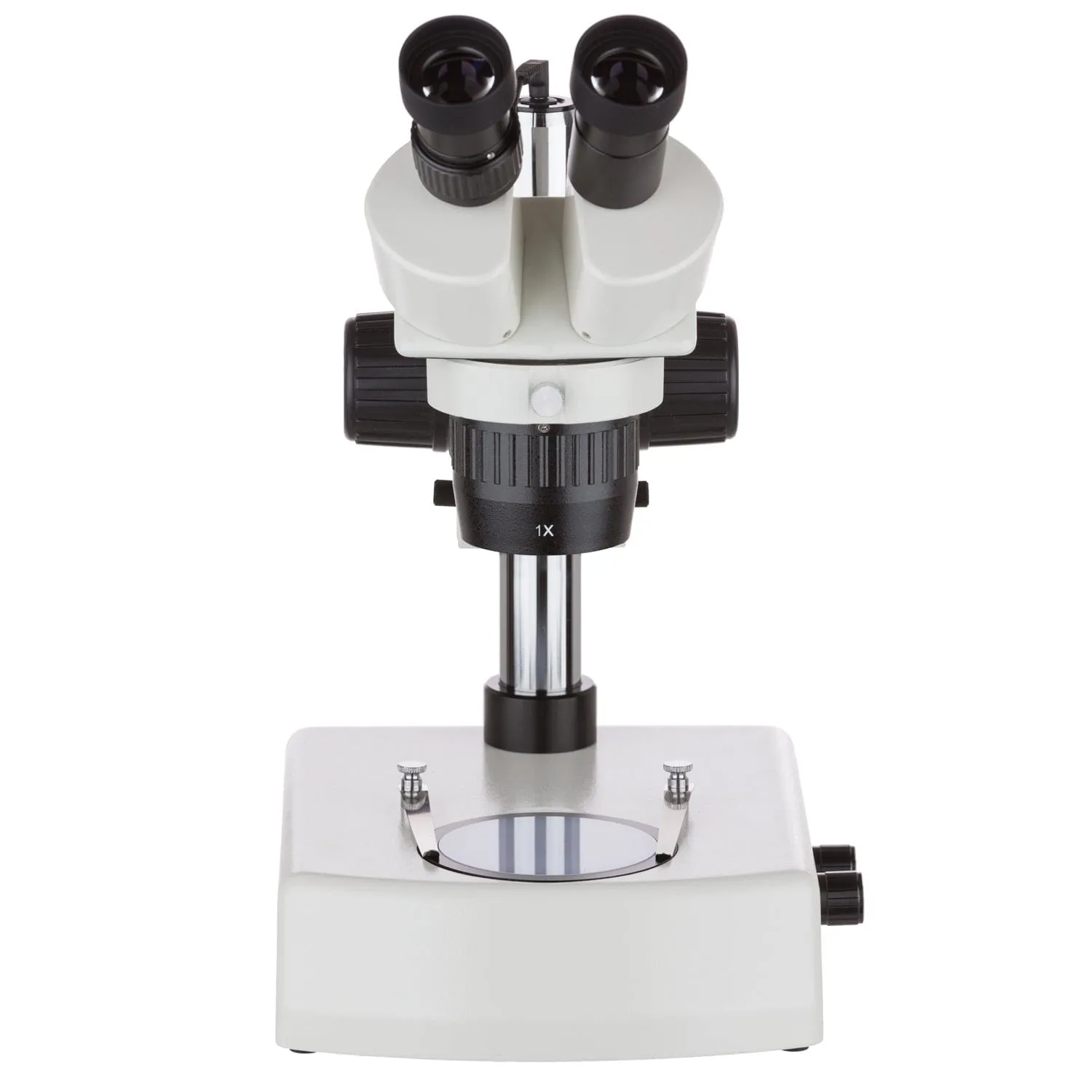 AmScope Outlet SW-2B Multi-Power Binocular Stereo Microscope 10X-30X Magnification On Pillar Stand with Top & Bottom LED Lights