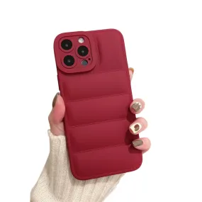 Anymob iPhone Matte Red Jacket Silicone Case Camera Protection Shockproof Back Cover