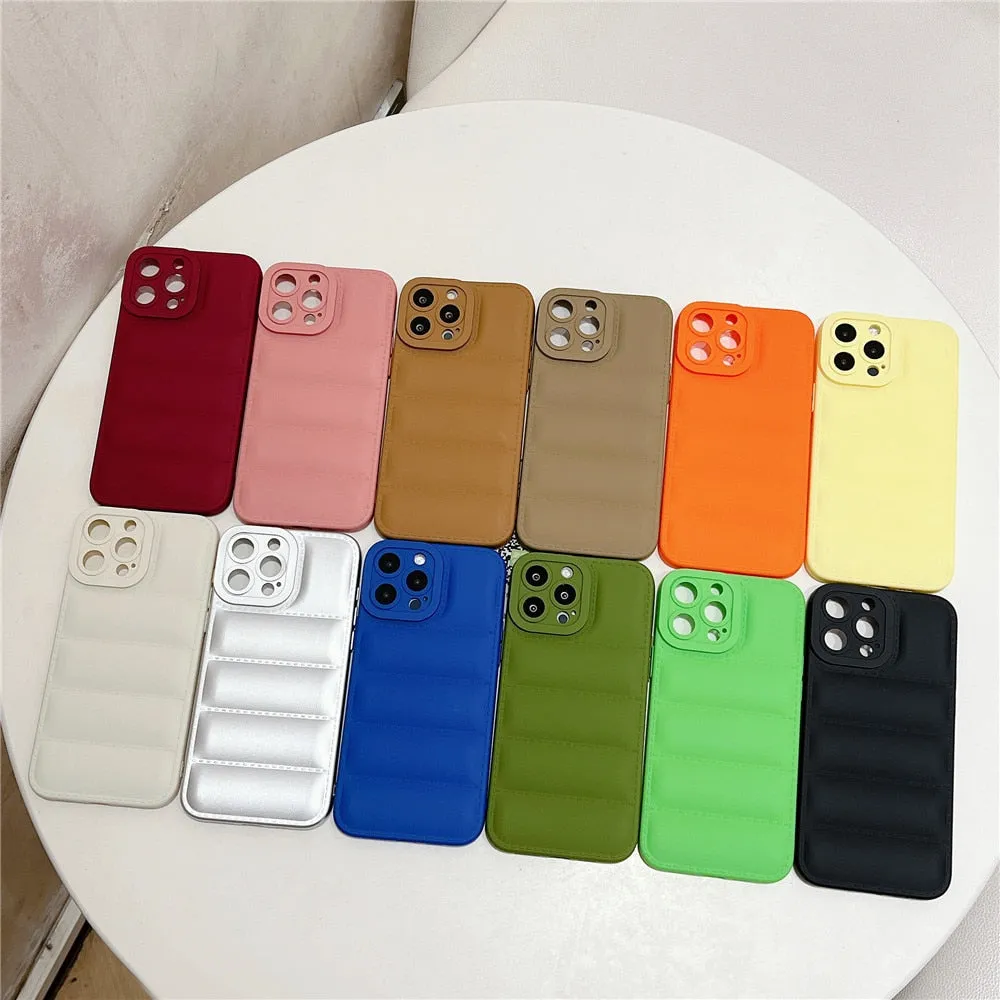 Anymob iPhone Matte Red Jacket Silicone Case Camera Protection Shockproof Back Cover