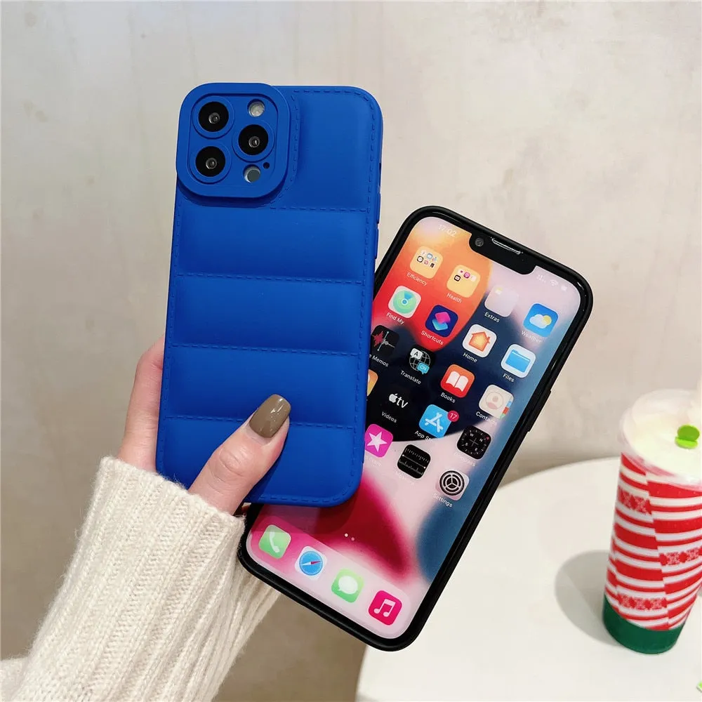 Anymob iPhone Matte Red Jacket Silicone Case Camera Protection Shockproof Back Cover