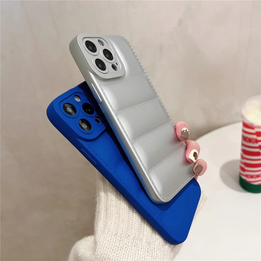 Anymob iPhone Matte Red Jacket Silicone Case Camera Protection Shockproof Back Cover