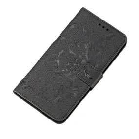 Anymob Nokia Gray Leather Flip Case Feather Wallet Phone Cover Protection