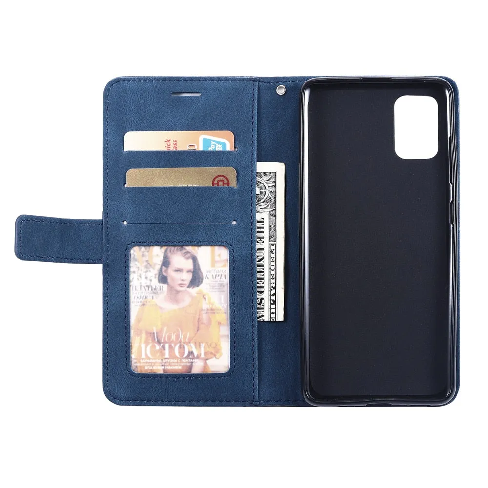 Anymob Samsung Blue Luxury Leather Case Mobile Phone Cover Protection