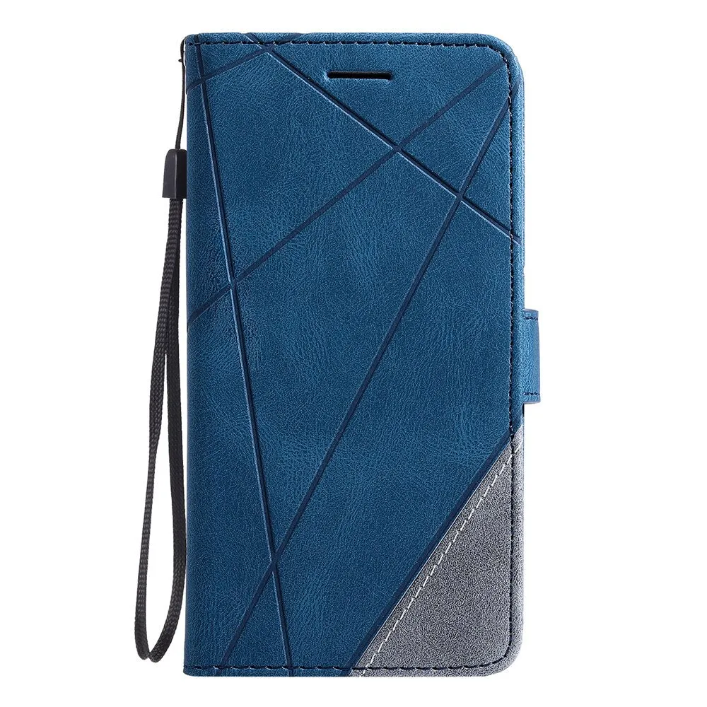 Anymob Samsung Blue Luxury Leather Case Mobile Phone Cover Protection