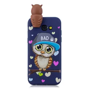 Anymob Samsung Case Blue Owl Soft Silicone 3D Unicorn Panda Phone Cover Protection