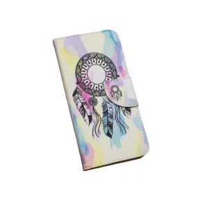 Anymob Samsung Case Multicolor Feather Design Flip Leather Wallet Phone Cover Protection