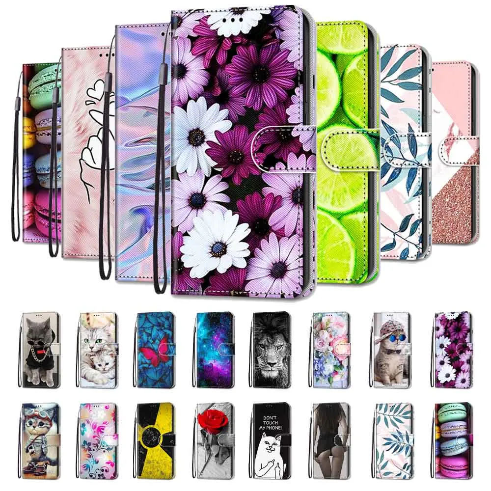 Anymob Samsung Case Peach and White Magnetic Flip Leather Card Slot Wallet Phone Cover Protection