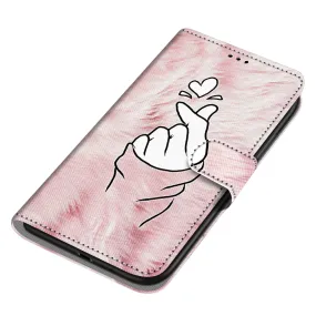 Anymob Samsung Case Pink Magnetic Flip Leather Card Slot Wallet Phone Cover Protection