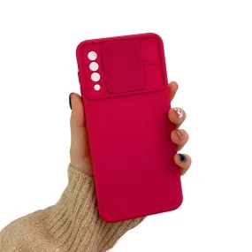 Anymob Samsung Case Red Camera Lens Protection Phone Color Candy Soft Back Cover