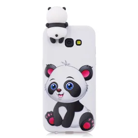 Anymob Samsung Case White Panda Soft Silicone 3D Unicorn Panda Phone Cover Protection
