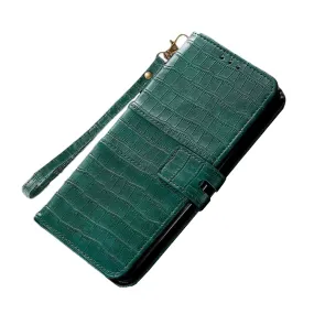 Anymob Samsung Green Leather Case Cover 3D Flip Wallet Phone Protection